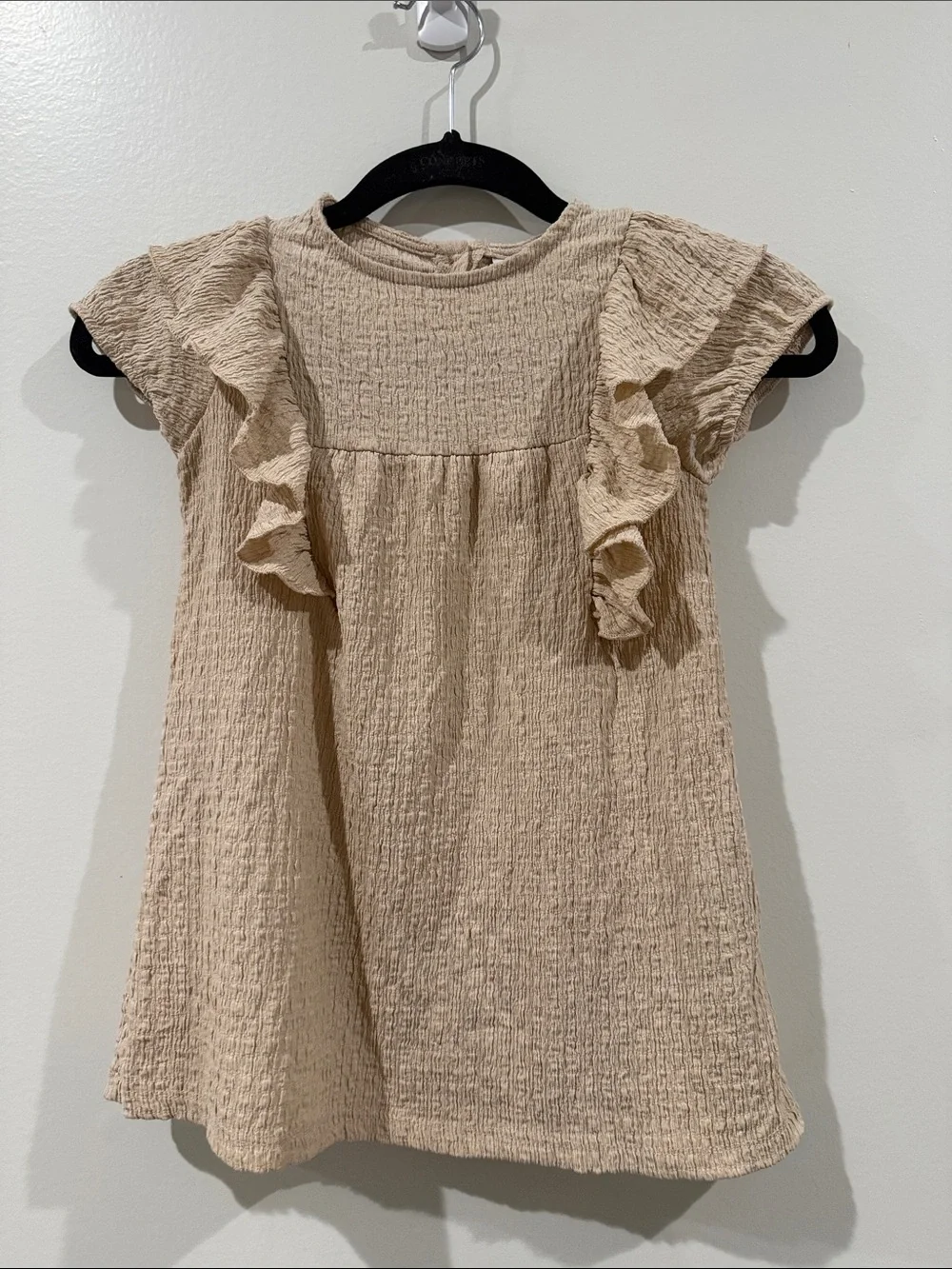 Zara Beige Textured Dress, 3-4